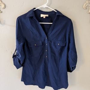 Skies Are Blue Haldis Henley Blouse